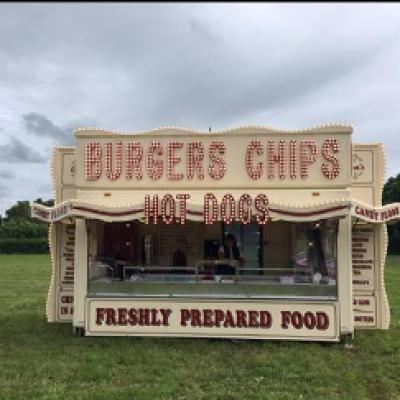 Burger and chips for all your event needs, hot and cold drinks and hotdogs